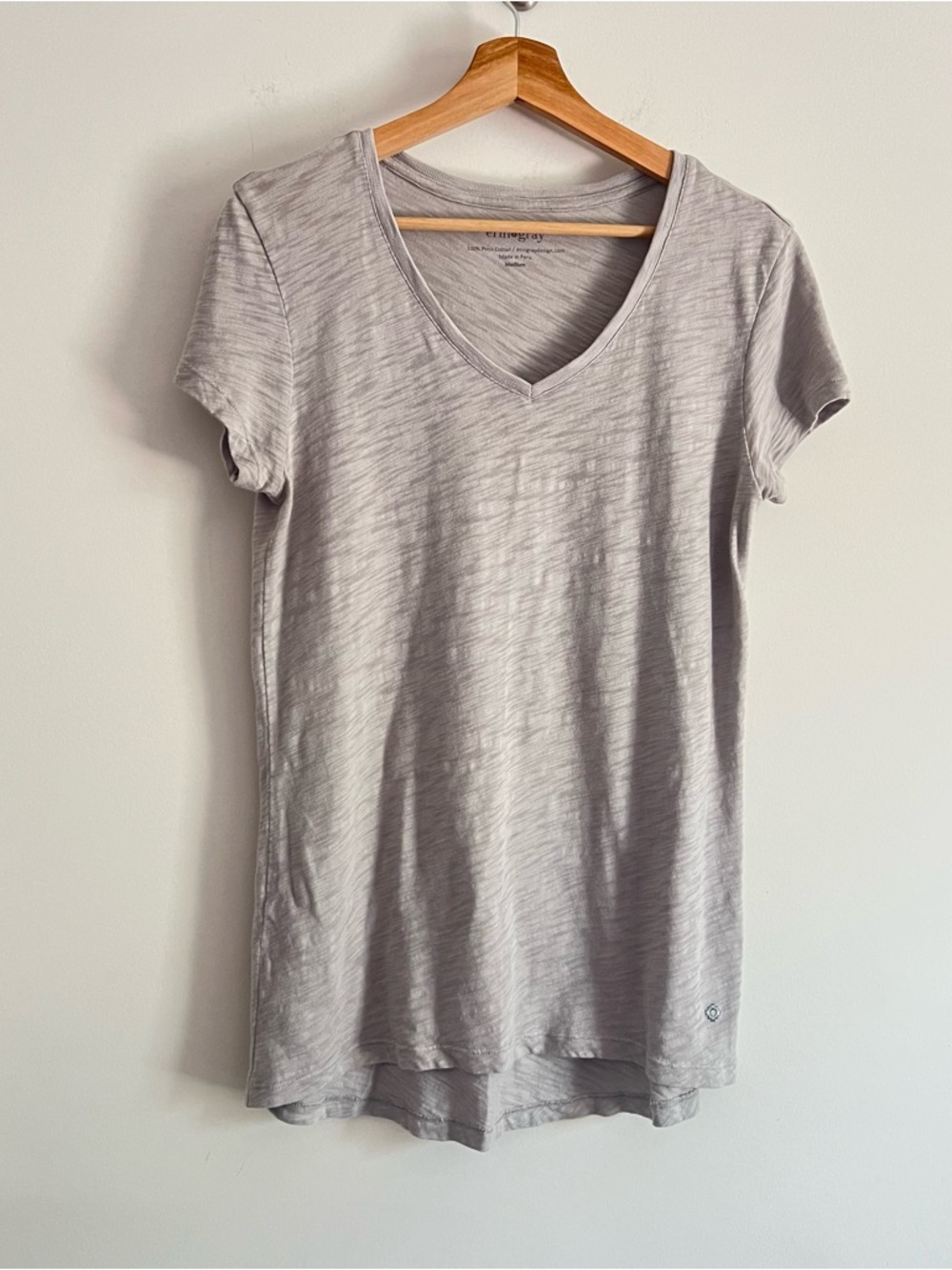 Erin Gray Size Medium 100% Pima Cotton Short sleeve Tunic Top